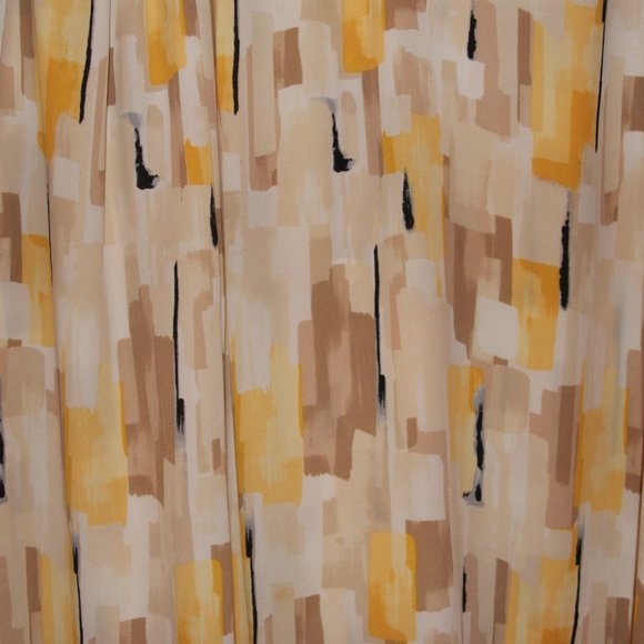 WHBM Yellow Geo Printed Surplice Dress sz 4 - Picture 5 of 11